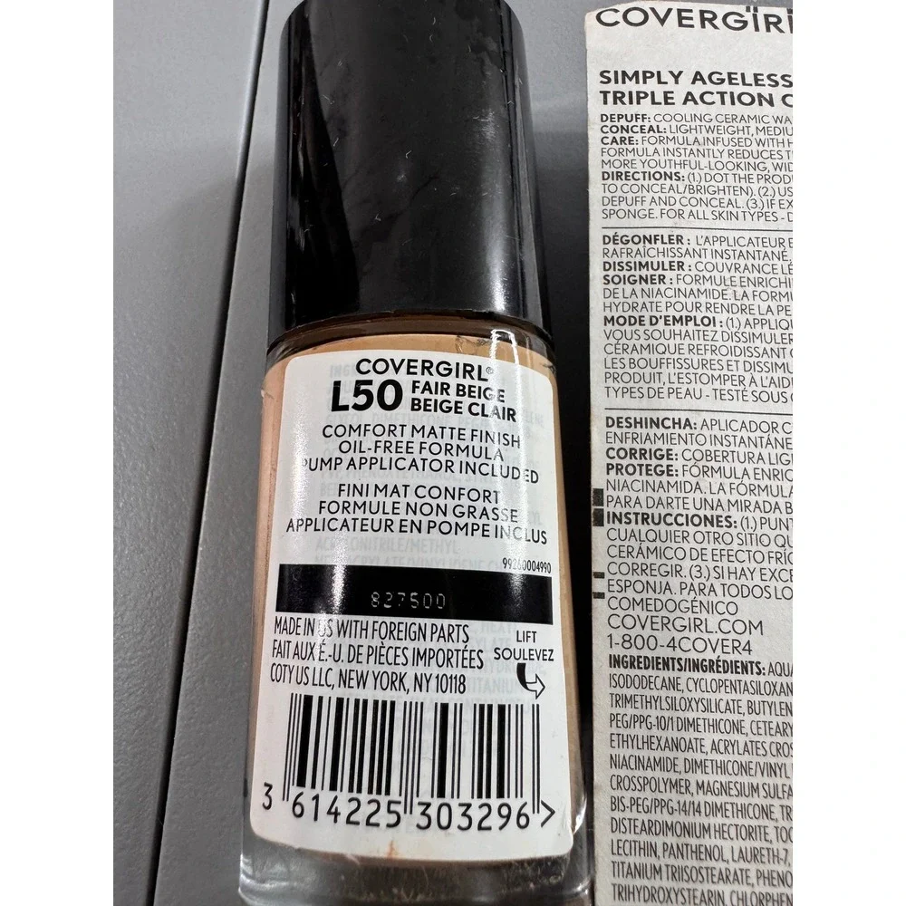 CoverGirl TruBlend Foundation & Simply Ageless Concealer Women L50/350 New Set